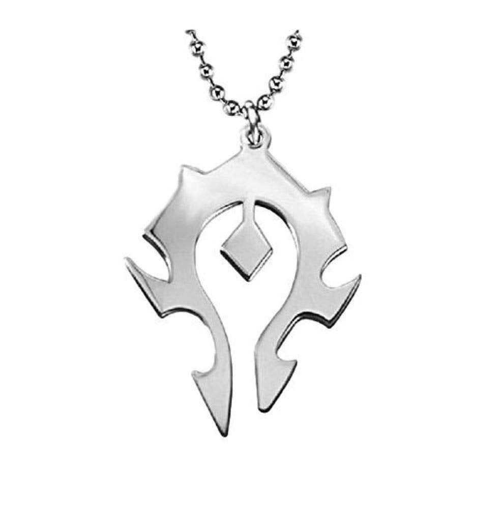 World of Warcraft Warcraft Series Horde Symbol Stainless Steel Pendant Necklace with 20" Chain