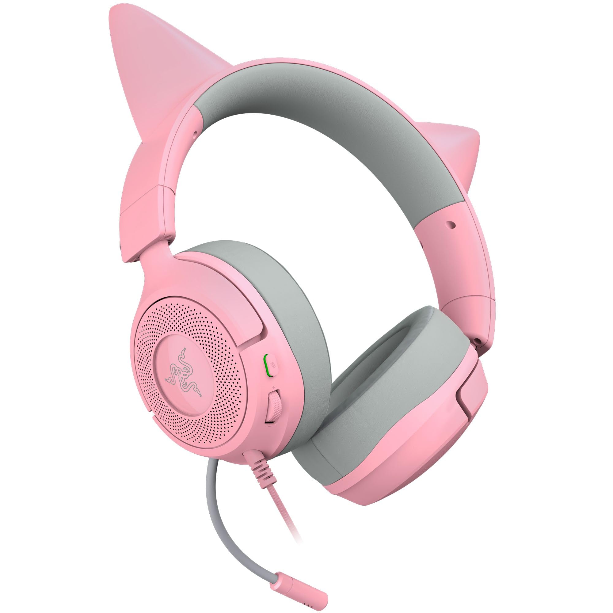 Razer Kraken Kitty V3 X Wired Gaming Headset: Kitty Ears - HyperClear Cardioid Mic - 40 mm Drivers - 7.1 Surround Sound - Comfy Ear Cushions - Cross-Platform via 3.5mm PC, PS5, Xbox, Switch 2 - Pink