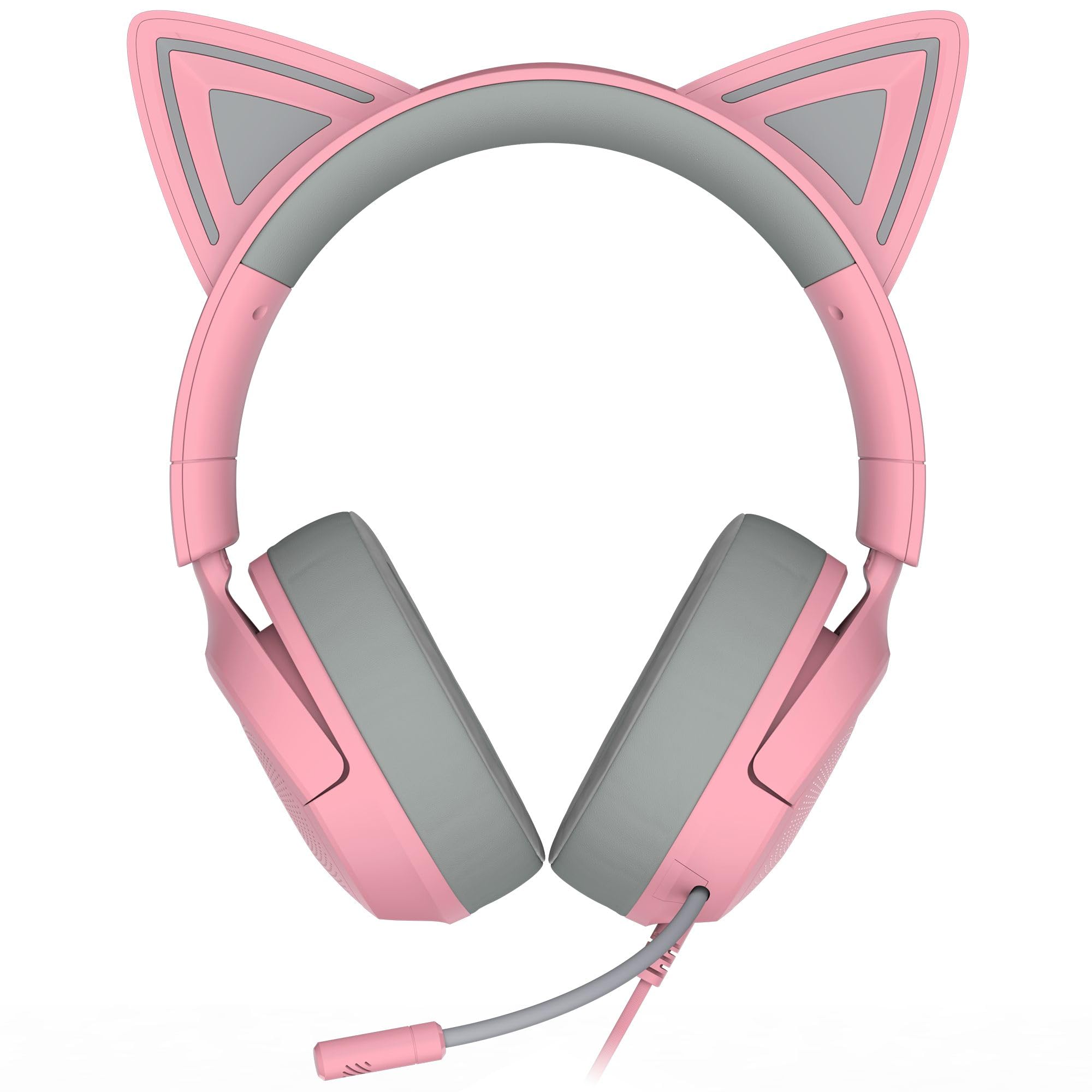 Razer Kraken Kitty V3 X Wired Gaming Headset: Kitty Ears - HyperClear Cardioid Mic - 40 mm Drivers - 7.1 Surround Sound - Comfy Ear Cushions - Cross-Platform via 3.5mm PC, PS5, Xbox, Switch 2 - Pink
