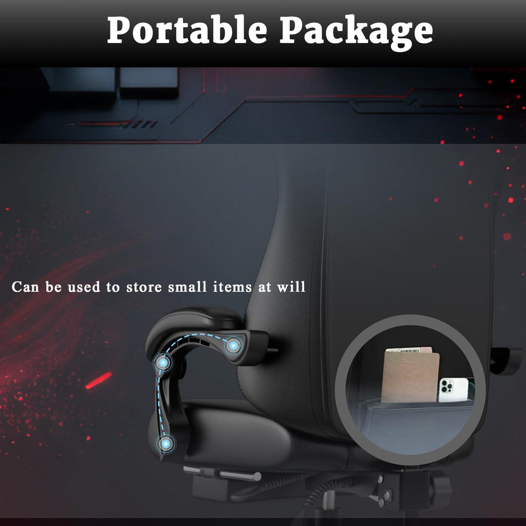 Gaming Chair, Computer Chair with Footrest and Lumbar Support, Ergonomic Video Game Chair with Headrest, Height Adjustable Gamer Chair Office Desk Chair, Purple