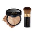 LAURA GELLER NEW YORK Baked Balance-n-Brighten Foundation with Kabuki Brush Makeup Set, Light