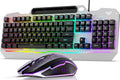 AULA Keyboard, T102 104 Keys Gaming Keyboard and Mouse Combo with RGB Backlit Number Pad, All-Metal Panel Waterproof Light Up PC Keyboard,USB Wired Computer Keyboards Gaming for Win XP/7/8/10 PC Gamer