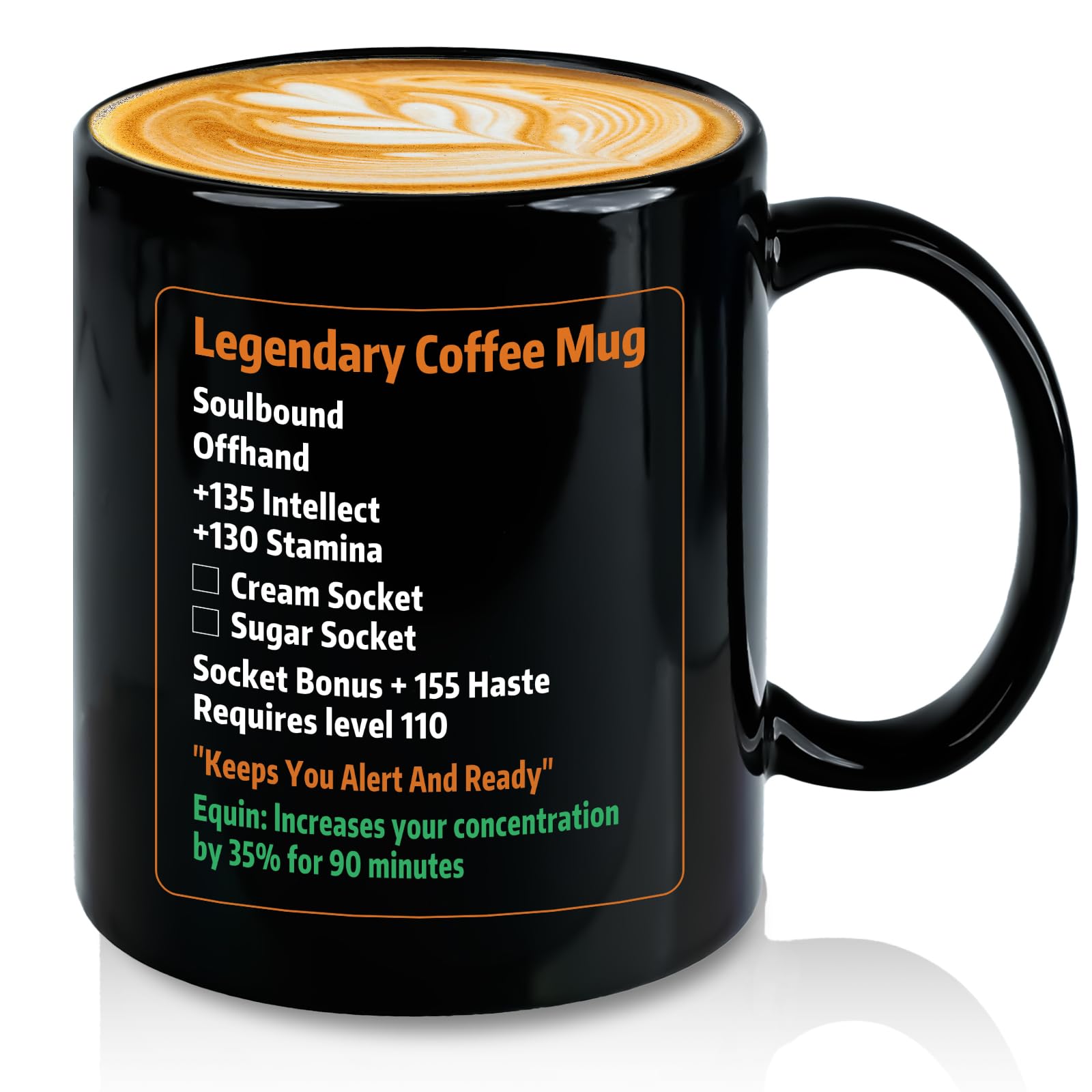 Slugeren Gift for Gamer, Legendary Coffee Mug 11 Oz, World of Warcraft Merchandise, Christmas Birthday Gift for Men, Nerd Gamer, Game Lovers, Dad, Husband, Boyfriends