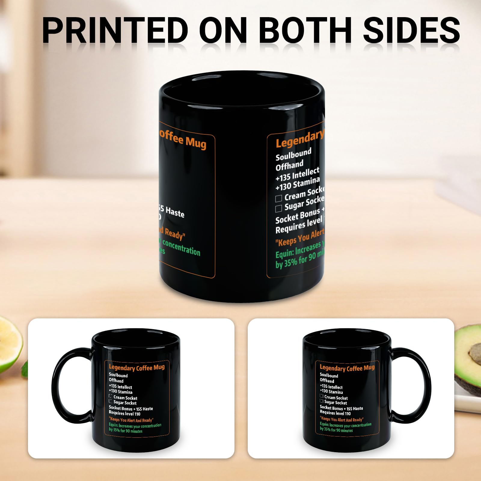 Slugeren Gift for Gamer, Legendary Coffee Mug 11 Oz, World of Warcraft Merchandise, Christmas Birthday Gift for Men, Nerd Gamer, Game Lovers, Dad, Husband, Boyfriends