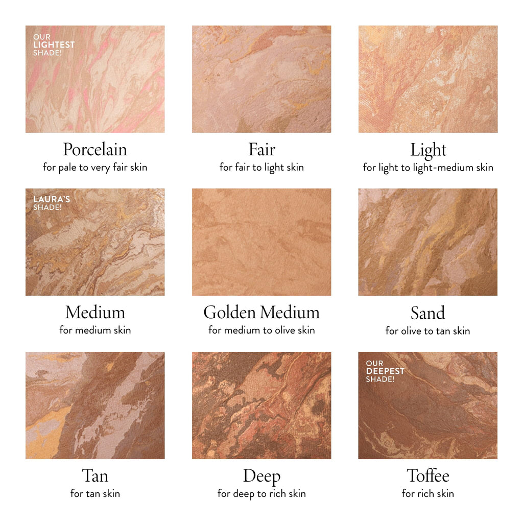 LAURA GELLER NEW YORK Baked Balance-n-Brighten Foundation with Kabuki Brush Makeup Set, Light