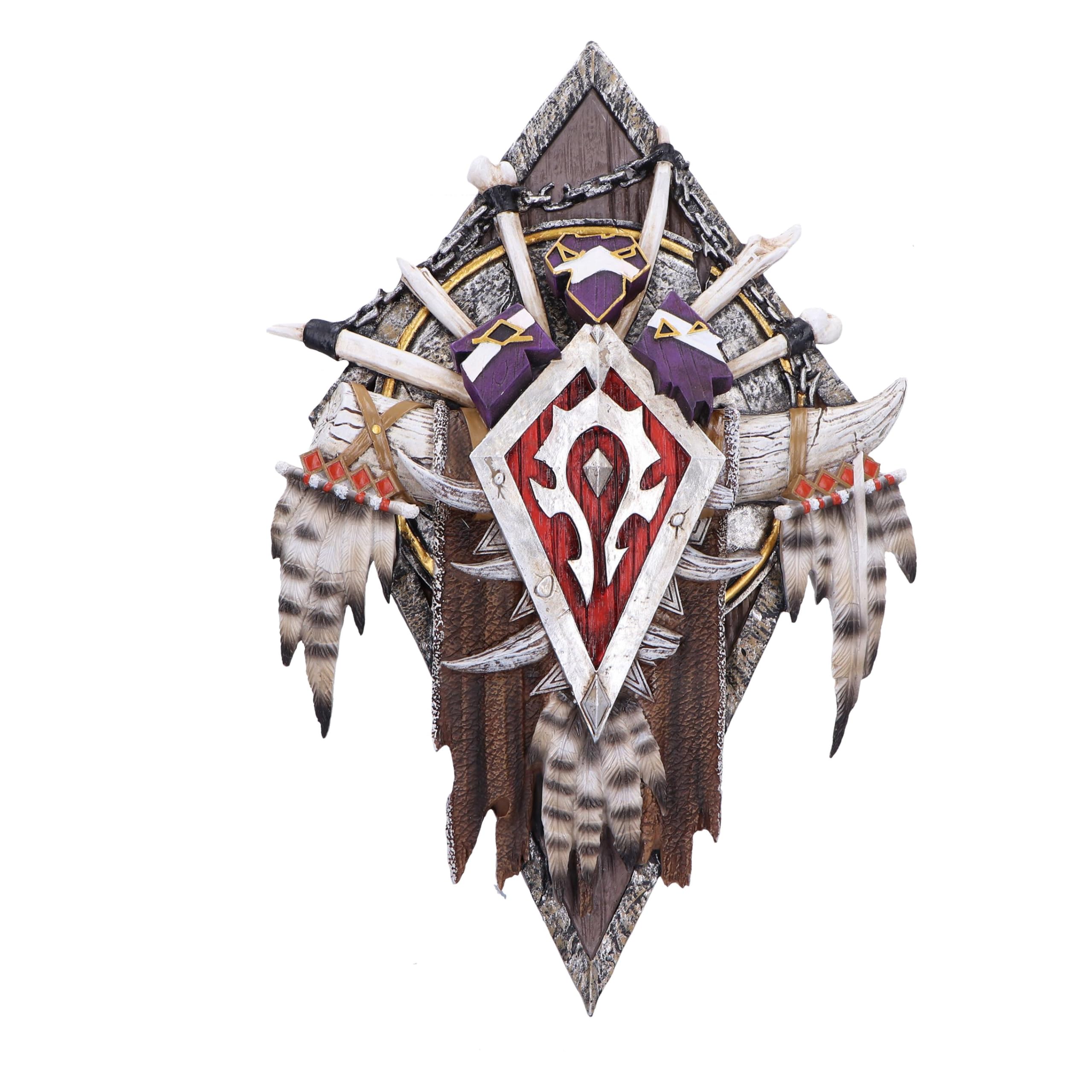 Nemesis Now World of Warcraft Horde Wall Sign 30cm Resin Red Official World of Warcraft Merchandise, Gaming Wall Hanging, Gaming Display Piece, Cast From Finest Resin Hand Painted