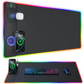abc.mat 4-in-1 RGB Gaming Mouse Pad with Wireless Charging & Phone Stand, 31.5"x15.8" Large, 24 Light Effects, Non-Slip Base, Waterproof Ultra-Smooth Surface, with Adatper