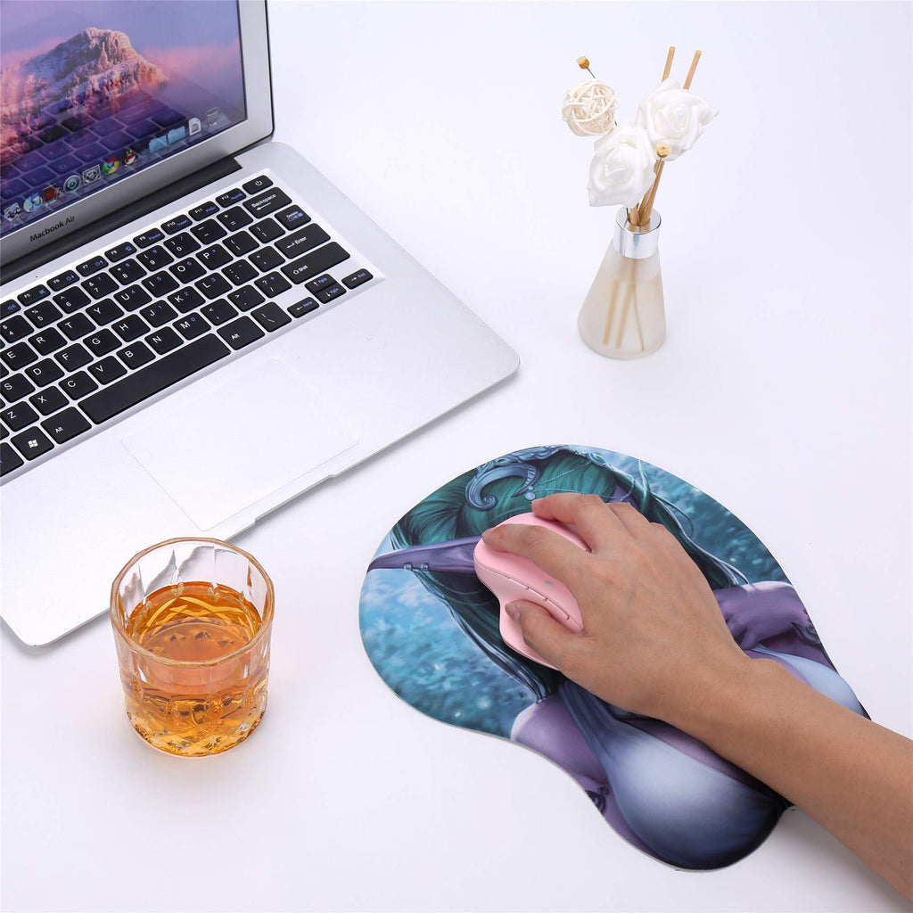 HLXFF3 Wow Sylvanas Tyrande 3D Anime Mouse Pads 2Way Skin (Tyrande 1)